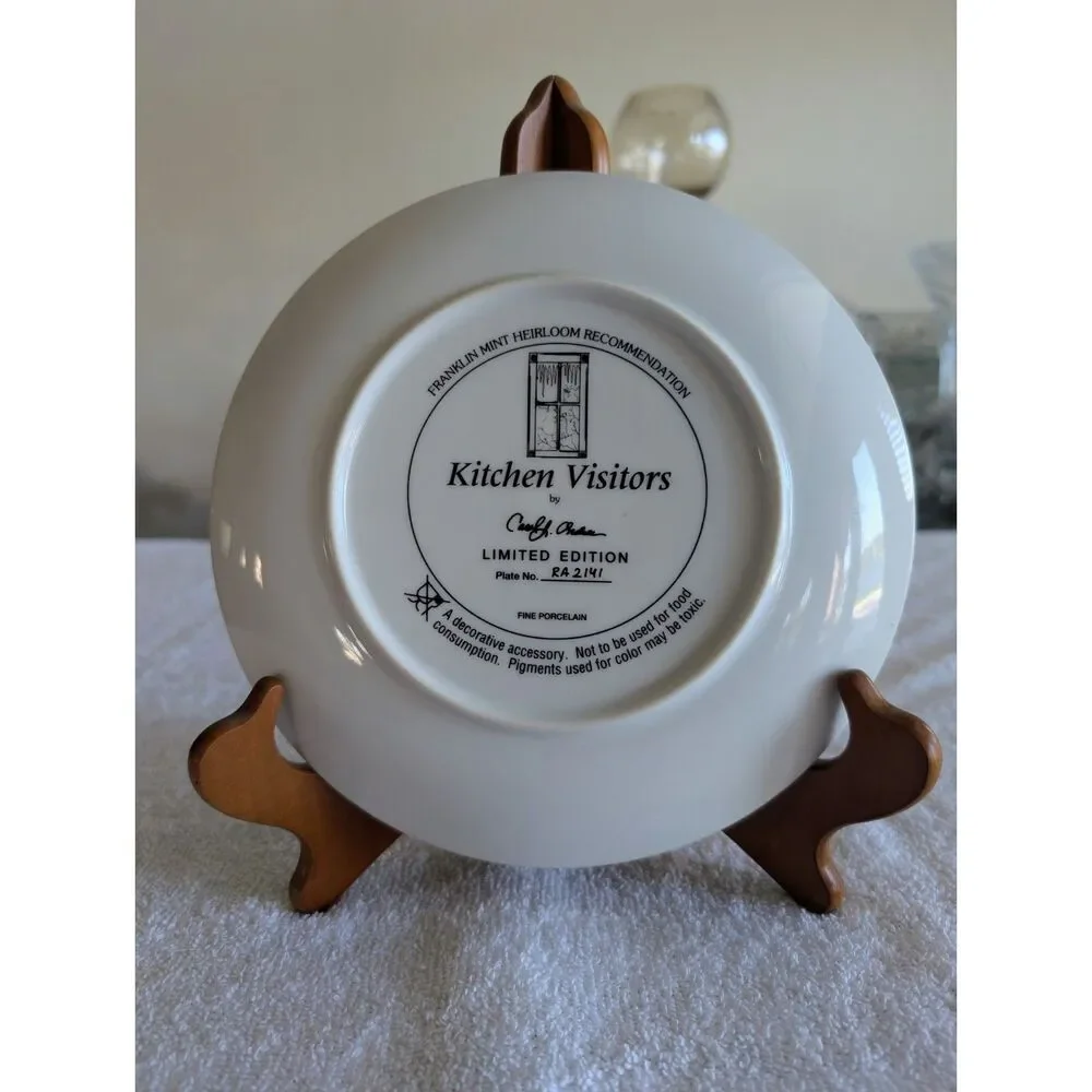 Franklin Mint Kitchen Visitors Carol Endres Collector Plate Folk Art